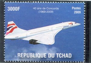 Chad 2009 CONCORDE Anniversary 1969-2009 Stamp Perforated Mint (NH)