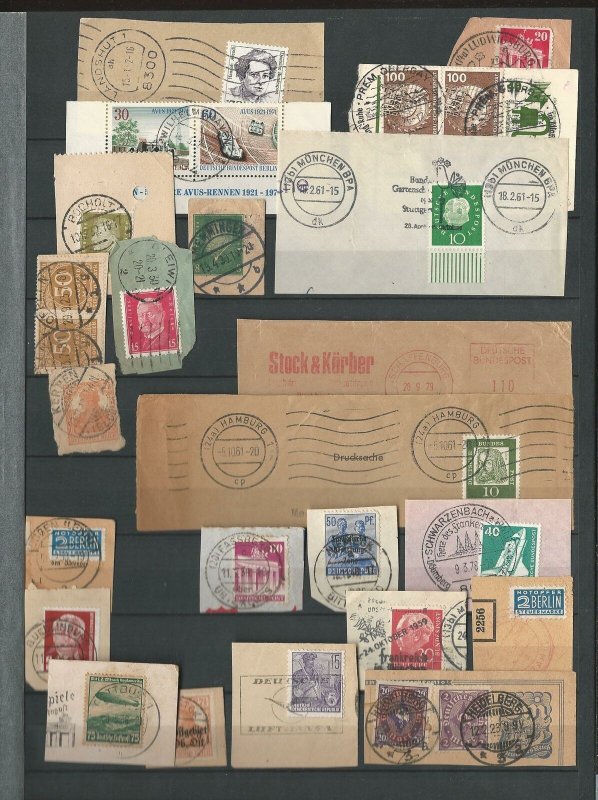 Germany Stamp Collection, Stockbook of SON Cancels, 6 Pages, DKZ