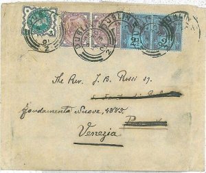 08657 -  GB - POSTAL HISTORY - COVER to ITALY redirected 1901