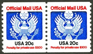 U.S. #O135 MINT PAIR OG NH 