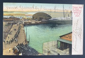1905 Colon Panama Picture Postcard Cover To Switzerland Columbians Landing