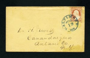 # 26 on cover from Baltimore, MD to Canandaigua, NY dated 8-19-1850's