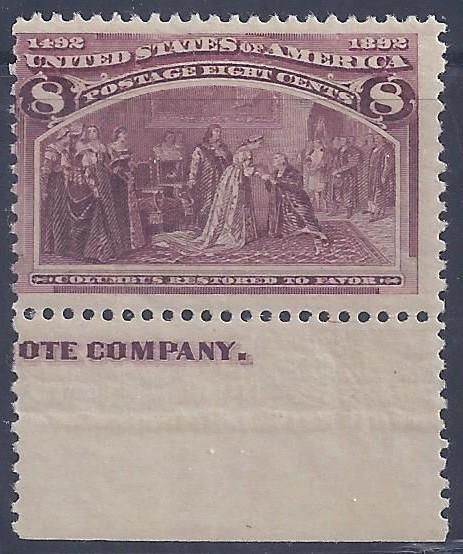 Scott #236 Mint NH OG F Imprint