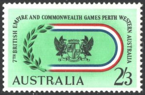 Australia SC#350 2'3s Arms of Perth and running track (1962) MHR