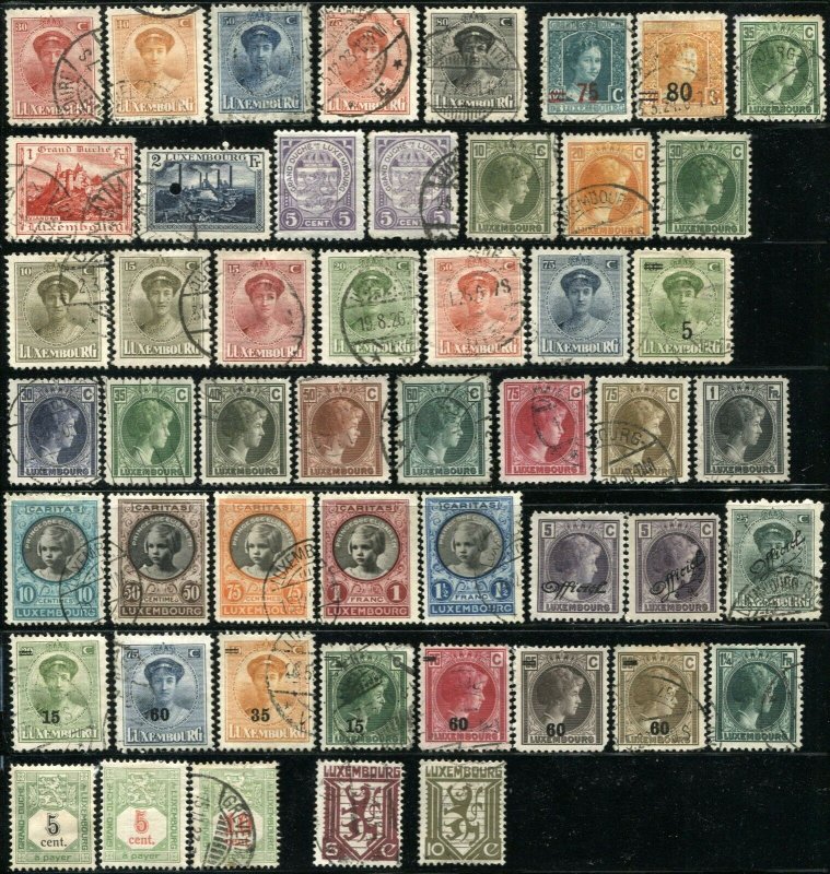 LUXEMBOURG Postage Stamp Collection EUROPE Used