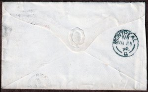 Canada Small Queen #37a on an early cover.  Dated AU 19 72   (298)