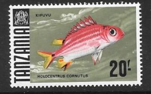 TANZANIA SG157 1967 20/- FISH MNH