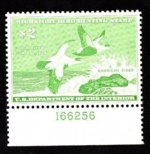 MOMEN: US STAMPS #RW24 PLATE SINGLE DUCK MINT OG NH VF $85 LOT #76817-5