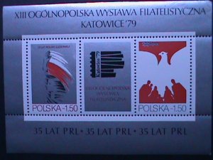 ​POLAND-1979  KATOWICE'79 WORLD STAMPS SHOW -MNH: S/S -VERY FINE