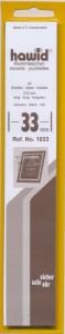Hawid Stamp Mounts Size 33/210mm - BLACK (Pack of 25) (33x210 33mm)  STRIP  1033