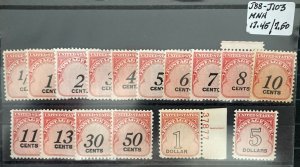 US Stamps-SC# J88 - J103 - MNH - CV $17.80