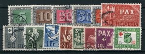 Switzerland Scott 293-305,B145 PAX Used Stamp Set BARGAIN