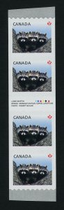 Canada 2506i Gutter strip/inscription MNH Racoons, Baby Animals