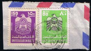 UAE. United Arab Emirates. Stamps on piece.SC 79 & 97