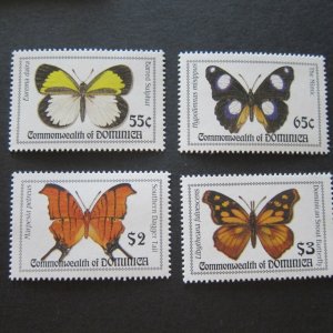 Dominica Sc 1695-96,1698,1698A Butterfly set MNH