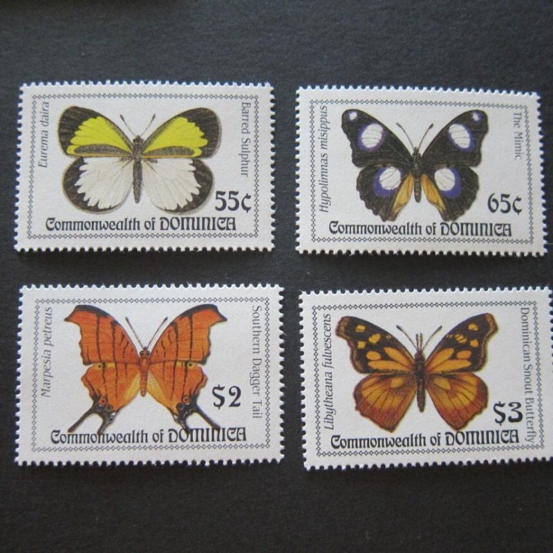 Dominica Sc 1695-96,1698,1698A Butterfly set MNH