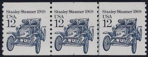 2132 - 12c Miscut Error / EFO PNC3 Split #2 Stanley Steamer Mint NH