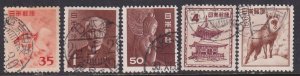 Japan (1952) #556-60 used