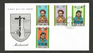 1970 Montserrat Scout Girl Guide Brownie FDC