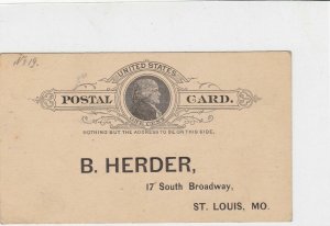 united states old st louis stamps post card ref 21173