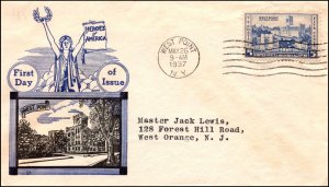 Scott 789 - 5 Cents West Point - WSE / Dyer FDC Typed Address Planty 789-10