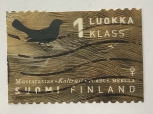 Finland 1998 Scott 1066 used - 1st Klass,  Wildlife, Bird, Turdus merula