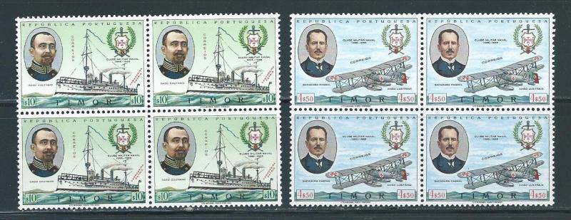 Timor 323-24 Navy Club set blocks of 4 MNH