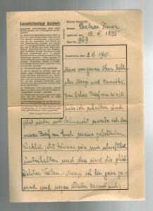 1940 Germany Auschwitz Concentration Camp LS Cover KZ Franz Balzar Tarnow Poland