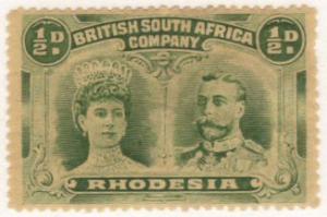 Rhodesia #101 MHH King + Queen, toned