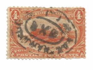 Scott #287 4-cent Indian Hunting Buffalo 1898