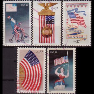 U.S.A. 2003 - Scott# 3776-80 Old Glory Set of 5 Used