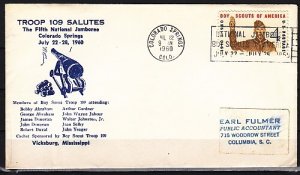 United States, 22/JUL/60. National Jamboree Cachet & Cancel on Cover. ^