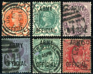 GREAT BRITAIN #O54-O57 #O59-O60 Official Stamps ARMY Used GB UK