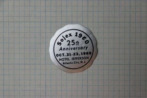 1960 SOJEX 25th Anniversary Atlantic City NJ Philatelic Souvenir Foil Seal Ad