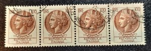 Italy Stamp, 1955 Siracusana. 100 Lire. Stars Watermark. Used. Sassone 1083a.