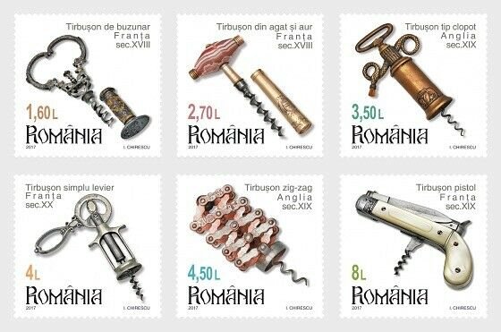 Stamps Romania 2017. - Romanian Collections- Corkscrews (II) - Set