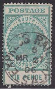 SOUTH AUSTRALIA 1906 QV 6d longtype EXPRESS RAILWAY cds.....................J907