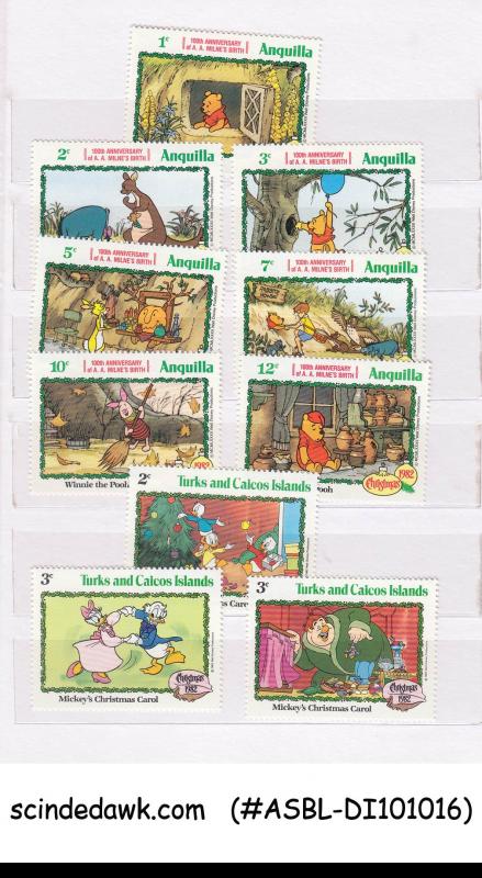 DISNEY CARTOON COLLECTION - STAMPS & MS DIFFERENT COUNTRIES IN STOCK BOOK