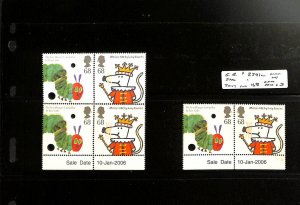 Great Britain, Postage Stamp, #2341a Block & Pair MNH, 2006 Childrens Book (BA)