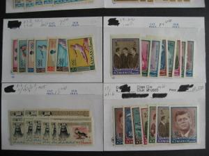 Ajman all MH/MNH scott listed, but some partial sets on sales cards,see pictures