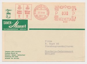 Meter card Switzerland 1964 Seeds