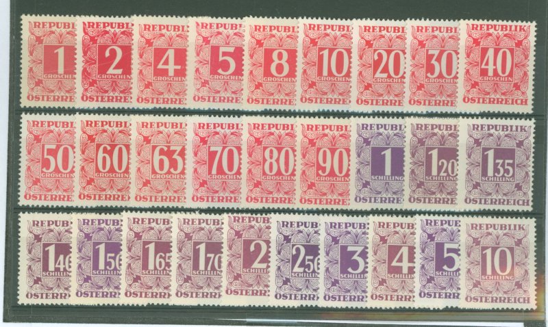 Austria #J232-59 Mint (NH) Single (Complete Set) (Cat)