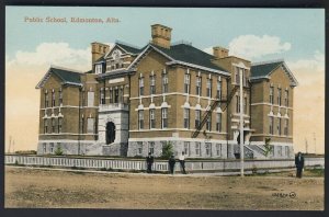 CANADA POSTAL HISTORY - EDMONTON ALBERTA Public School  POSTCARD