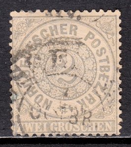 North German Confederation - Scott #17 - Used - Faded color - SCV $2.00