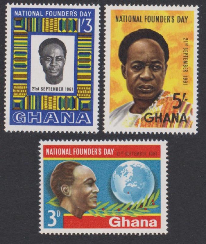 Ghana Founder's Day 3v SG#268-270
