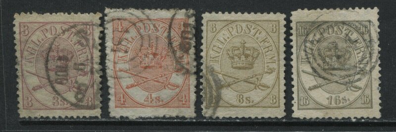 Denmark 1864-68 3 to 16 skillings used