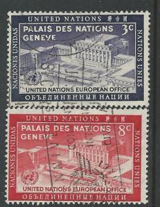 UN-NY # 27-28  U.N. European Office Geneva  (2) VF Used