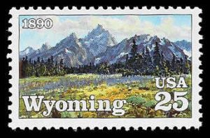 PCBstamps   US #2444 25c Wyoming Statehood Centenary, MNH, (3)
