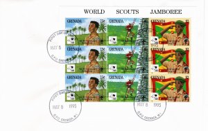 Grenada 1995 Sc 2426a-c sheetlet of 9 FDC