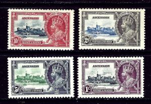 Ascension Is 33-36 MNH 1935 KGV Silver Jubilee 
